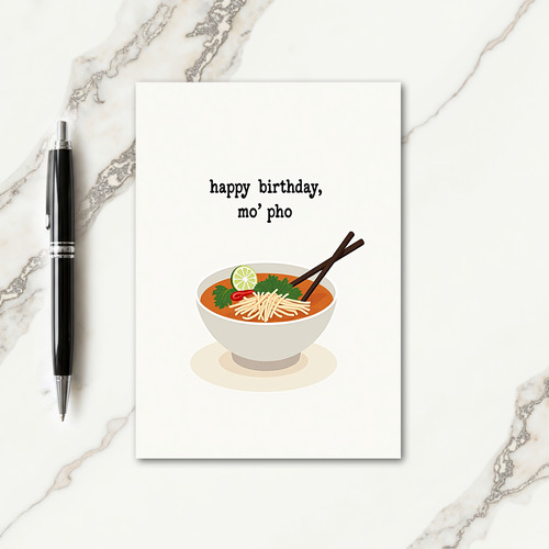 Joyful Noodle Bowl Birthday Card