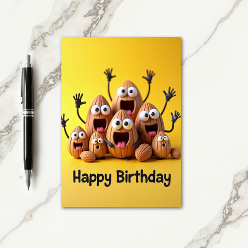 Joyful Nut Figures Birthday Card