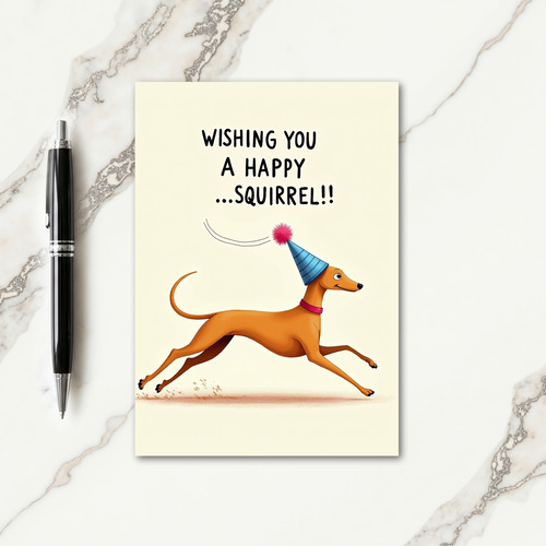 Joyful Ochre Dog Card