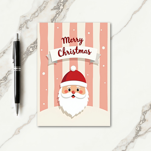 Joyful Old Man Christmas Card