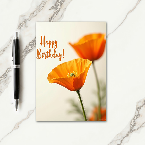 Joyful Orange Bloom Card