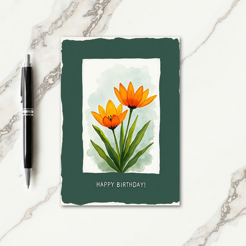 Joyful Orange Blossom Card