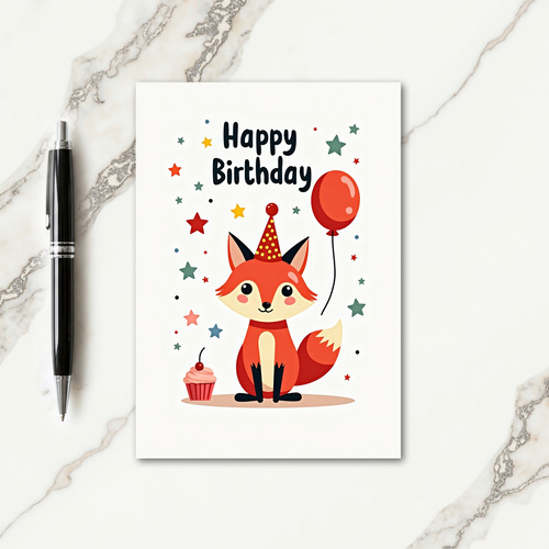 Joyful Orange Creature Birthday Card
