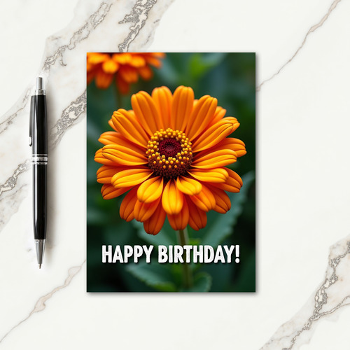 Joyful Orange Flower Card