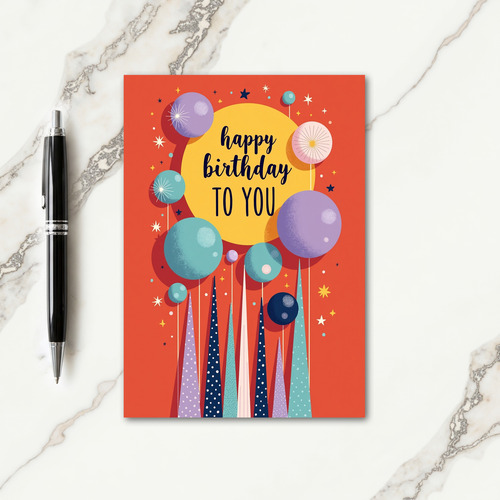 Joyful Orb Birthday Card