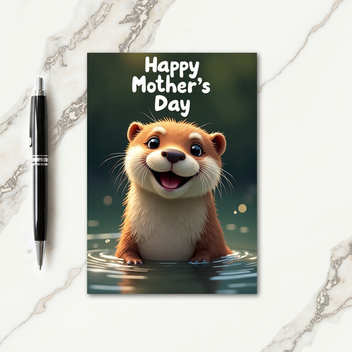 Joyful Otter Mothers Day Card