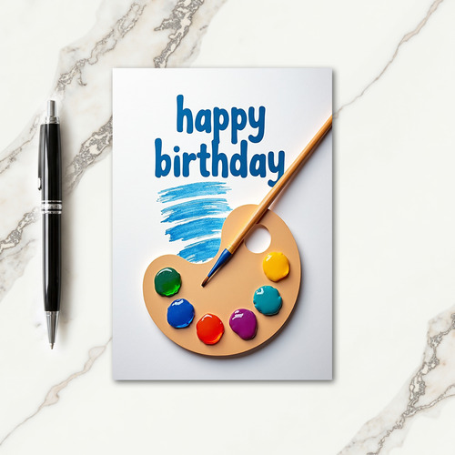 Joyful Paint Palette Birthday Card