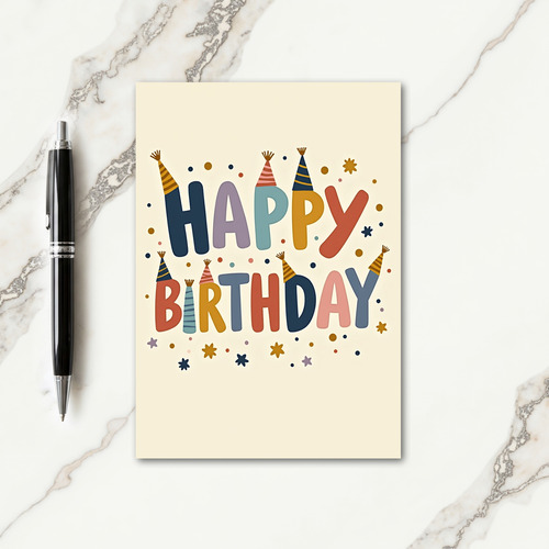 Joyful Painted Birthday Card