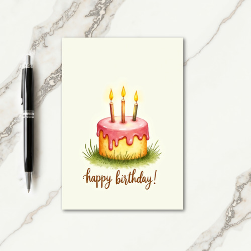 Joyful Painted Cake Card