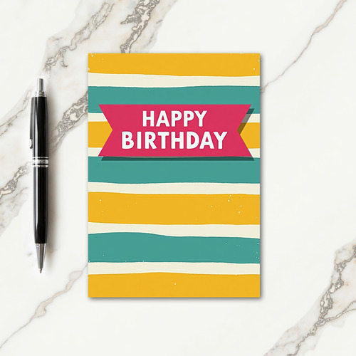 Joyful Painterly Stripes Card