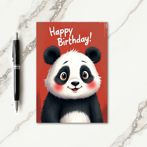 Joyful Panda Birthday Card