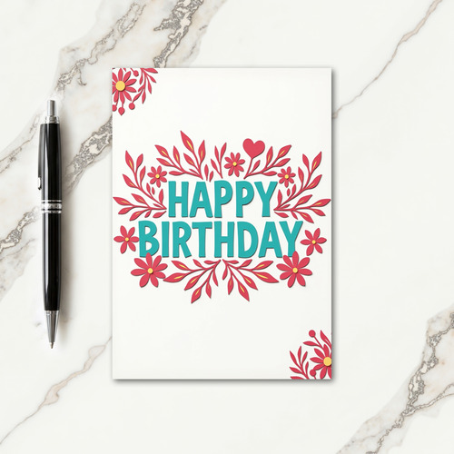 Joyful Papercut Floral Card