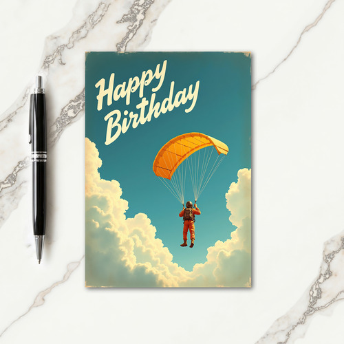 Joyful Parachute Birthday Card