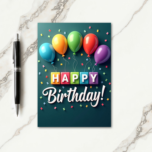 Joyful Party Balloon Card