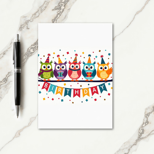Joyful Party Birds Card