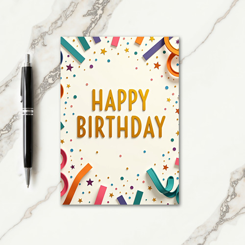 Joyful Party Birthday Card