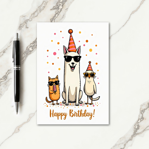 Joyful Party Crew Birthday Card
