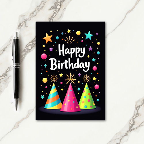 Joyful Party Hat Card