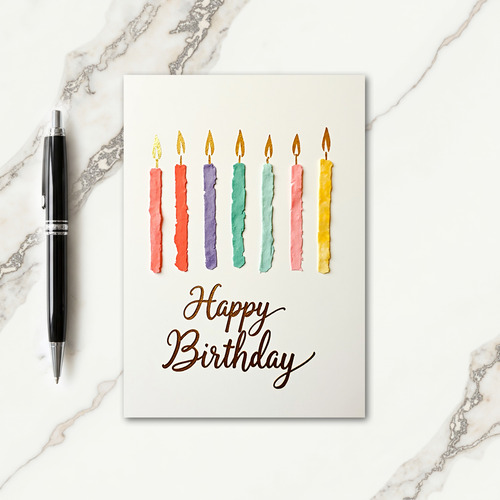 Joyful Pastel Candle Card