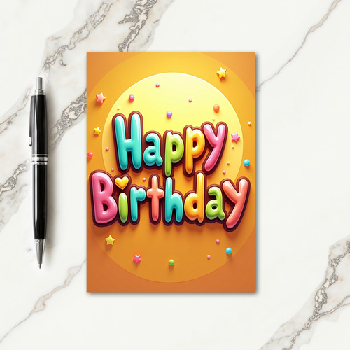 Joyful Pastel Puffed Card