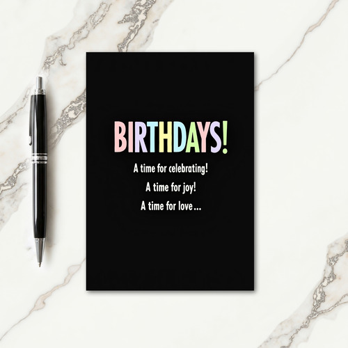 Joyful Pastel Text Card