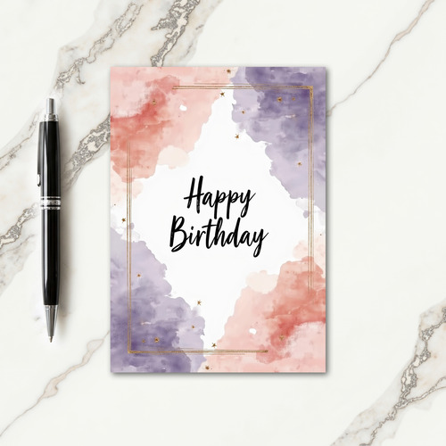 Joyful Pastel Watercolor Card