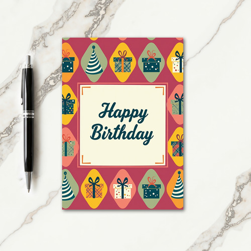 Joyful Pattern Birthday Card
