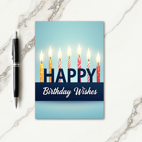 Joyful Patterned Candles Card