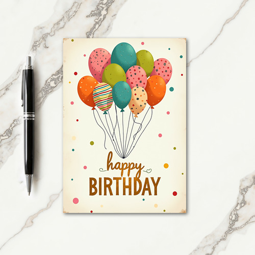Joyful Patterned Orbs Card
