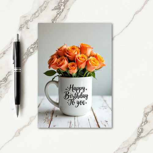 Joyful Peach Blossom Card