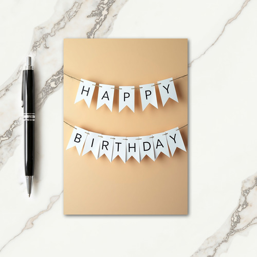 Joyful Pennant Birthday Card