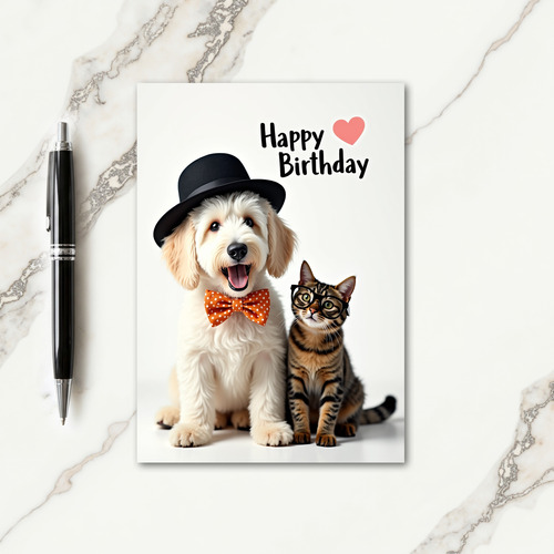 Joyful Pet Duo Birthday Card