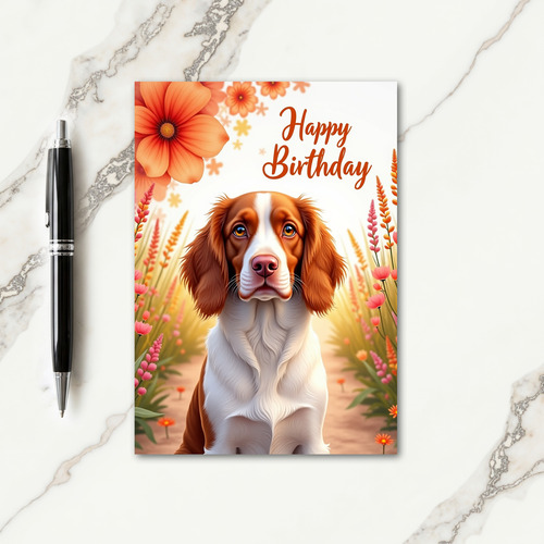 Joyful Pet Floral Birthday Card