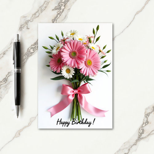 Joyful Pink Floral Card