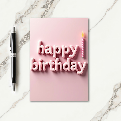 Joyful Pink Polka Dot Card