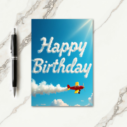Joyful Plane Birthday Card