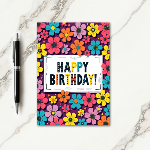 Joyful Plum Birthday Card