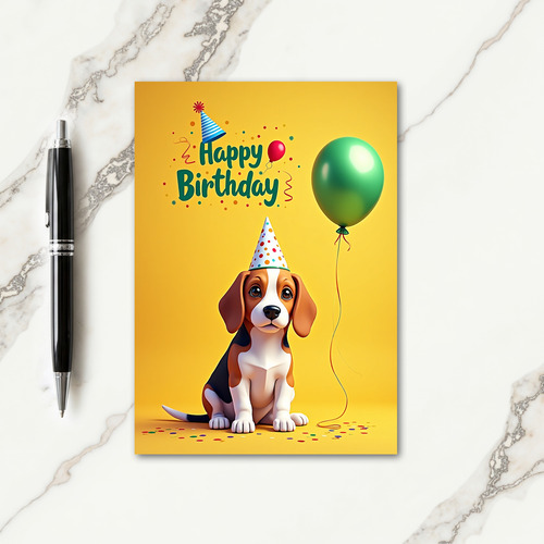 Joyful Polka Dot Puppy Card