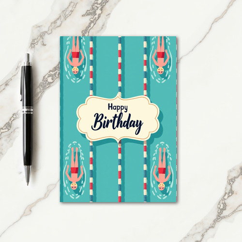 Joyful Pool Birthday Card