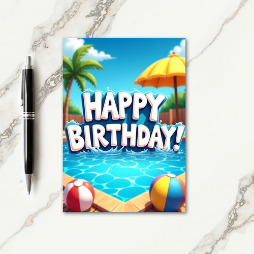 Joyful Pool Splash Card