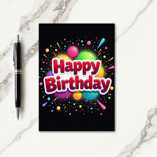 Joyful Powder Birthday Card