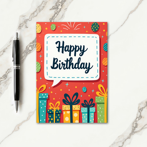 Joyful Presents Birthday Card