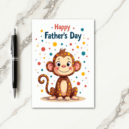 Joyful Primate Fathers Day Card