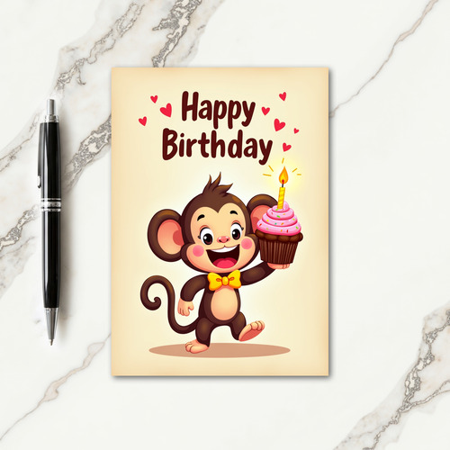 Joyful Primate Party Card