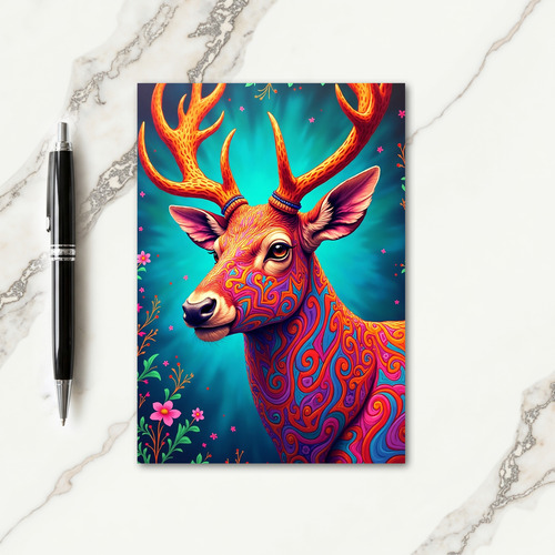 Joyful Psychedelic Christmas Card