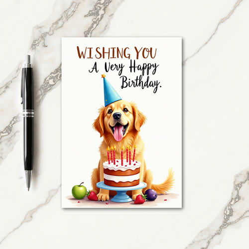 Joyful Pup Cake Birthday Card