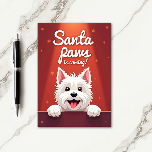 Joyful Puppy Christmas Card