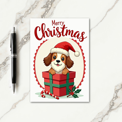 Joyful Puppy Gift Box Card