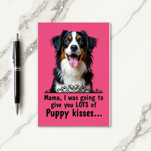 Joyful Puppy Mothers Day Card