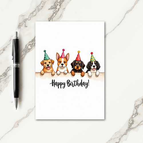 Joyful Puppy Party Card